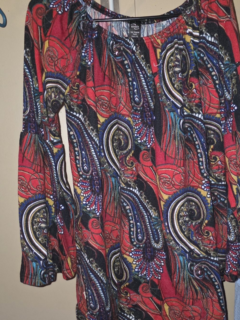 Womens Bell Sleeve Tunic Top Size L-XL